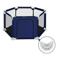 WFF1000  6Panels Portable Baby Playpen Blue