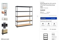 WFF2042  Steel Garage Shelf 60 W x 72 H