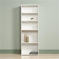 B3551  Sauder 5-Shelf Bookcase Soft White