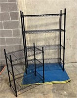 FM4419 Set of 2 Black Storage Racks