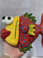 Hand Made Cute Wall Hanging Plaster Fish