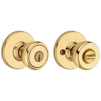 R9028  Kwikset Tylo Keyed Entry Door Knob in PB