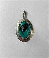 Sterling Turquoise Pendant 3 Grams