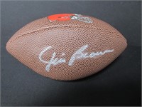 Jim Brown signed mini football COA