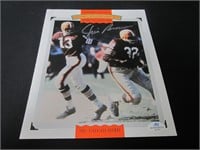 Jim Brown Browns signed Tribute photo COA