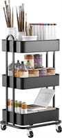 CEAYELL 3-TIER METAL ROLLING UTILITY CART