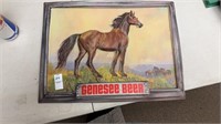Single horse genesee beer sign