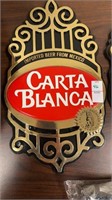 Carta Blanca imported beer from Mexico beer sign