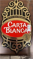 Carta Blanca beer sign imported beer from Mexico