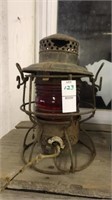 Antique railroad lantern