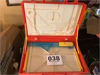 A child’s Draftman set with some pieces missing