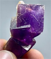 80 CTs Beautiful Purple Cubic Fluorite Specimen