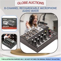 LOOKS NEW 8-CH RECHARGEABLE MICROPHONE AUDIO MIXER