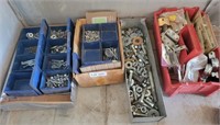 Assorted Nuts, Bolts, Fasteners & Hinges