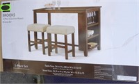 Brooks 3 Piece Counter Height Dining Set