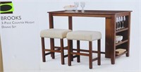 Brooks 3pc Counter Height Dining Set