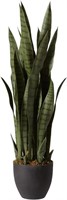 Nearly Natural 4855 Sansevieria Plant with Black P