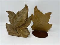 Vintage Leaf Bookends