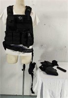 Tactical Gear-Vest, Body Cam, Belt w/Pouches etc