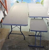 8ft Table, 6ft Folding Table & Small Table