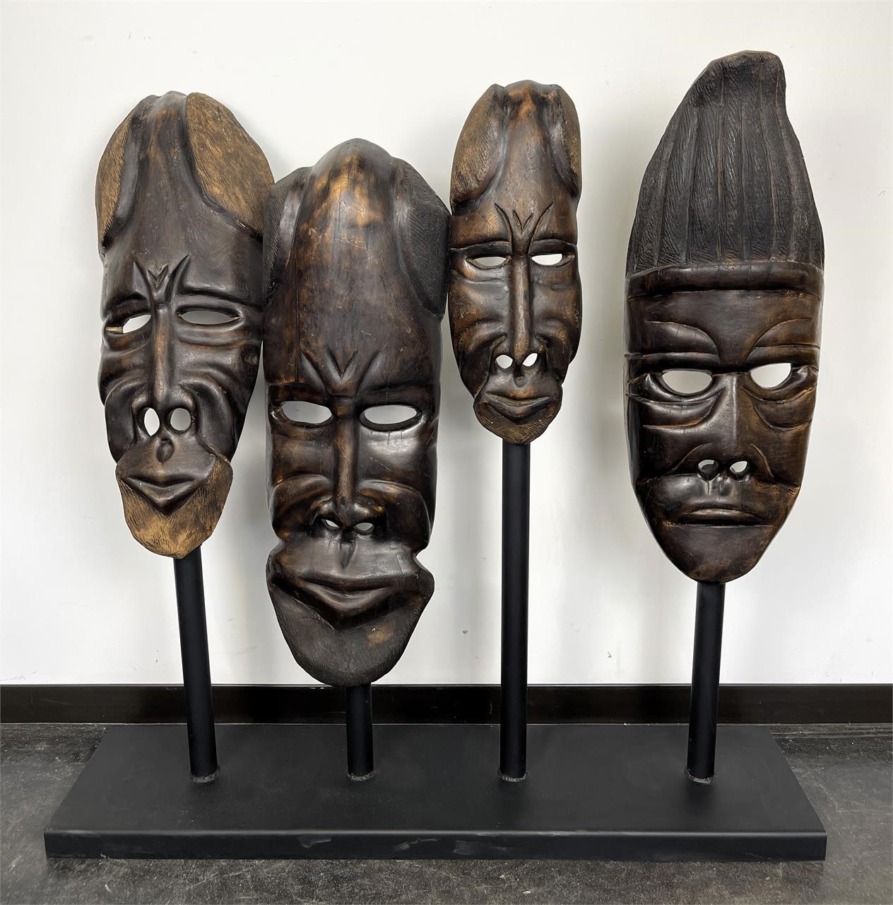 African Tribal Handcarved Wooden Masks