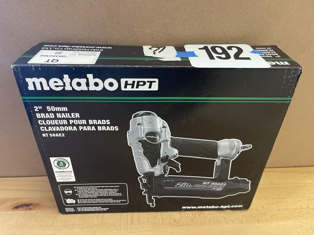 METABO 2" AIR BRAD NAILER (TESTED W/ COMPRESSOR)