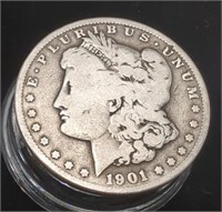 1901 O Morgan Silver Dollar 90% Silver 38.1MM,