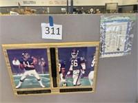 AUTOGRAPHED LAWRENCE TAYLOR /PHIL SIMMS PLAQUE