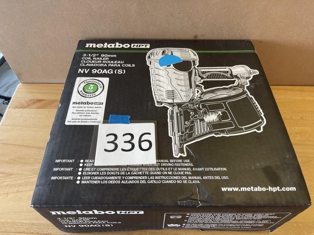 METABO 3.5" AIR COIL NAILER (TESTED W/ COMPRESSOR)