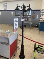78" TALL HARD-WIRED TRIPLE LAMP POST
