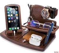 Wood Rotating Phone Docking Station