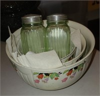 Vintage bowls & cupboard jars