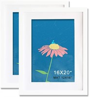 $112  2 Pack 16x20 White Frames  Solid Wood