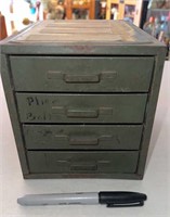 1940's mini Artist Box,Printer Apothecary Cabinet