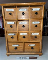 Antique German Pine Apothecary Cabinet With Stone
