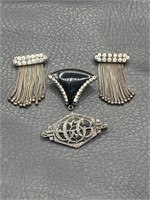 Art deco pins and brooches