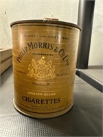 Vintage Philip Morris and Co cigarette can