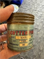 Antique cotter pins jar