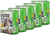 Fujifilm Instax Wide Film, White Multi-Pack (5 x