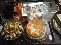 ASSTD GLASS & CHINA, METAL FRUIT