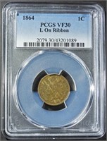 1864 L INDIAN HEAD CENT PCGS VF-30