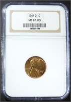 1941-D WHEAT CENT NGC MS-67 RD