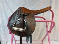 Leather Exercise Racing Saddle 17" Seat **