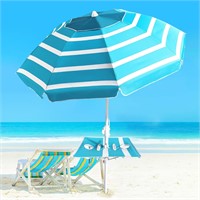 $36  Beach Umbrella  6.56 FT  5.9 FT Dia  Blue-2