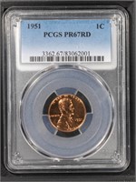 1951 1C PCGS PF67 RD Proof Lincoln Cent