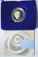 1999 PRINCESS DIANA SILVER PROOF COIN