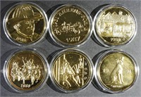 (6) .999 FIREMAN 1986 - 1991 1oz ROUNDS