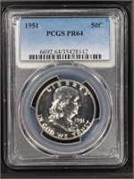 1951 50C PCGS PF64 Proof Franklin Half Dollar