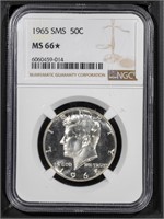 1965 50C NGC SMS66 SMS Kennedy Half Dollar