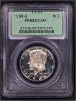 1968 S 50C PCGS DCAM68 Kennedy Half Dollar